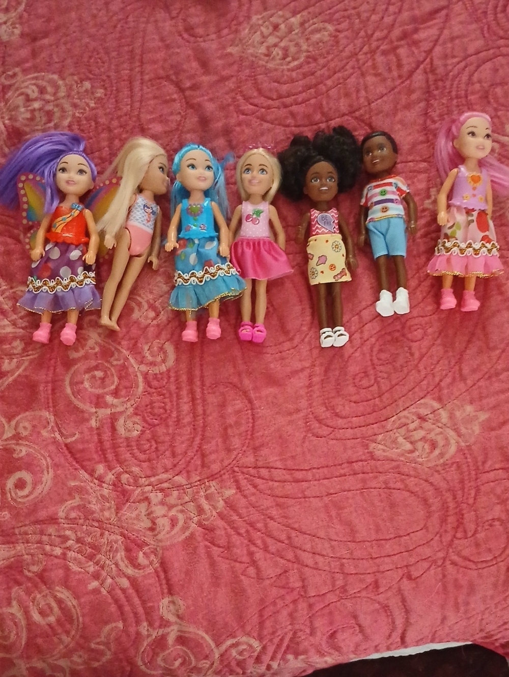 Chelsea Barbie Assorted Girls Fashion Dolls - Pink, Purple & Blue Mix
